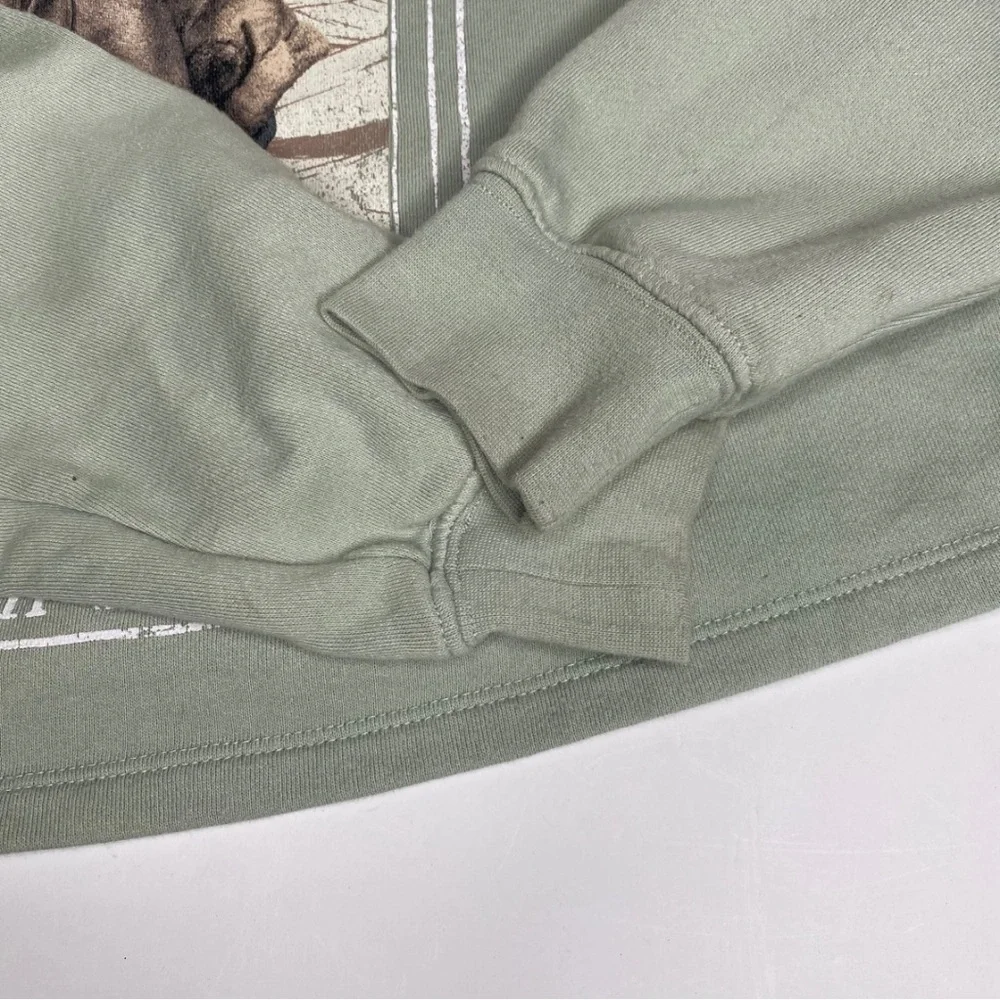 Baby Yoda Grogu Cropped Sweatshirt Sage Green Sz Sm